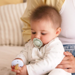 Sada 2 okrúhlych cumlíkov simple ružové +6M