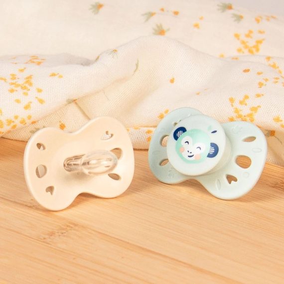 Sada 2 anatomických cumlíkov zvieratá zelené 6-18M