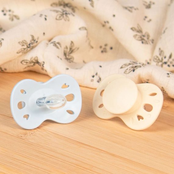 Sada 2 anatomických cumlíkov simple modré 0-6M