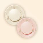 Sada 2 okrúhlych cumlíkov simple ružové +6M