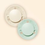 Sada 2 okrúhlych cumlíkov simple zelené 0-6M