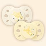 Sada 2 anatomických cumlíkov zvieratá žlté 0-6M