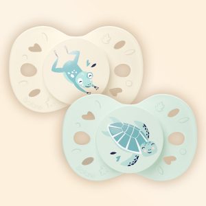 Sada 2 anatomických cumlíkov zvieratá zelené 0-6M