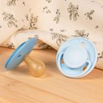 Sada 2 okrúhlych cumlíkov simple modré +6M