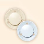 Sada 2 okrúhlych cumlíkov simple modré 0-6M