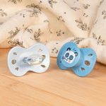 Sada 2 anatomických cumlíkov zvieratá modré +18M