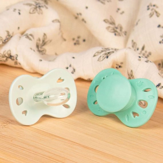 Sada 2 anatomických cumlíkov simple zelené 18M+