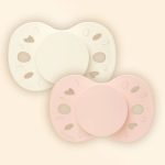 Sada 2 anatomických cumlíkov simple ružové 18M+