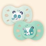 Sada 2 anatomických cumlíkov zvieratá zelené +18M