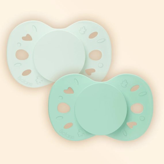 Sada 2 anatomických cumlíkov simple zelené 18M+